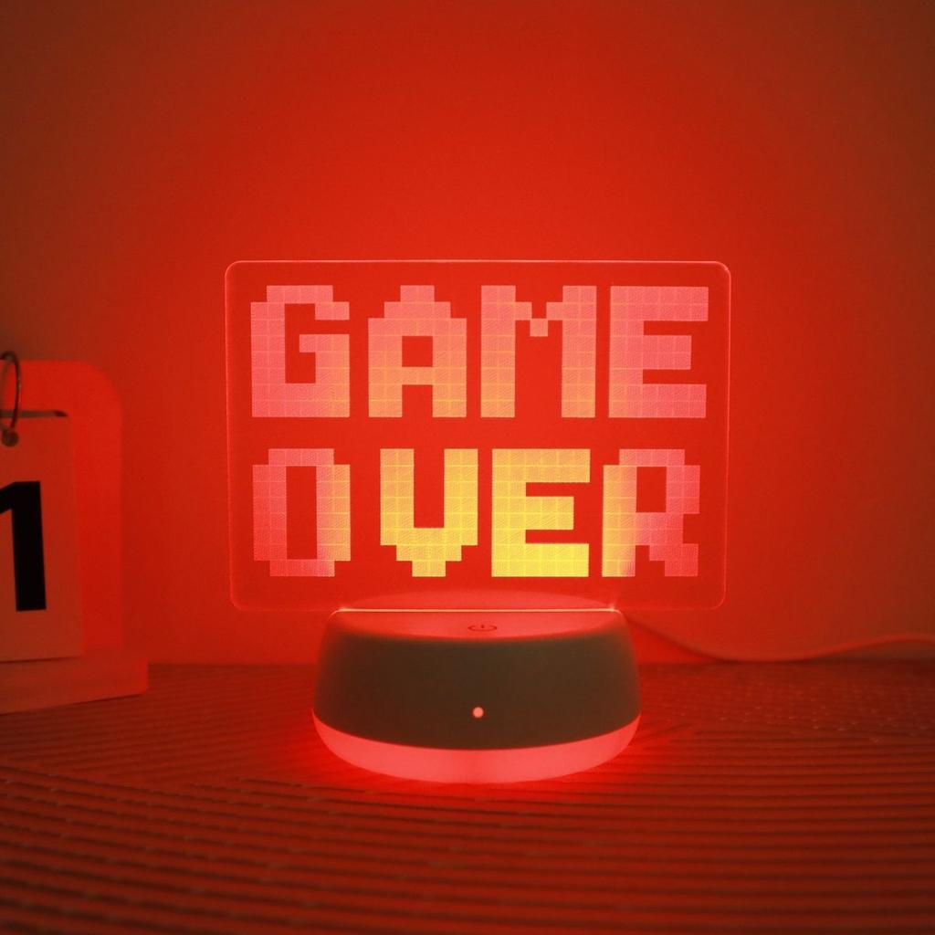 USB 3D LED night light game end marker light RGB game room decoration bedroom desk lamp personalized gift