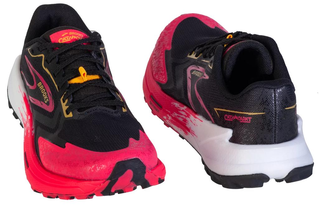 Brooks Catamount 3 sneakers neutral support Black/Diva Pink/Lemon Chrome