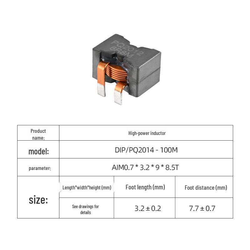 High Power 100UH Inductor DIP/PQ2014 - 500V Electronic Component for Motors