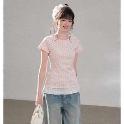 ICH MODE Sweet Chestnut Polka Dot T-Shirt