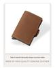 Vintage 2025 Men's Double-Layer Crazy Horse Leather Card Holder with Push-Button Pop-Up and Aluminum Clip