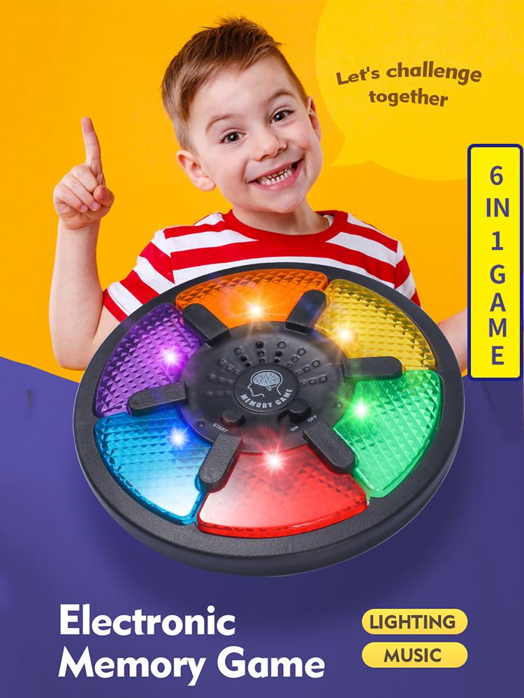 Puzzle- und Gedächtnistrainingsmaschine - Interaktives Denkentwicklungs-Gehirnspielzeug für Eltern und Kinder - Kreativer Blitz-Ton - Mini-Elekt