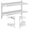 Double Adjustable Wall-hung Catering Shelf STEEL 100 X 30 Cm
