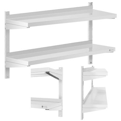 Double Adjustable Wall-hung Catering Shelf STEEL 100 X 30 Cm