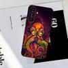 Marine Life Ocean Octopus Phone Case For Samsung S25,S24,S23,S22,S21,S20,S10,Ultra,Plus,Lite,FE,Soft Silicone Black Cover