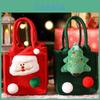 Christmas Apple Gift Box Non-woven Fabric Material Red Santa Claus Design