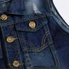 Slim Trend Men's Denim Vest Large Size Denim Vest Waistcoat Ripped Casual Vest