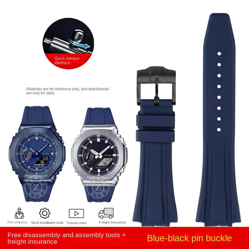 For Casio G-SHOCK GA-2100 GA-2110 Soft Rubber Watchband GM-5600 GA2100 GM2110 Quick Release Silicone Watch Strap Men's Bracelet