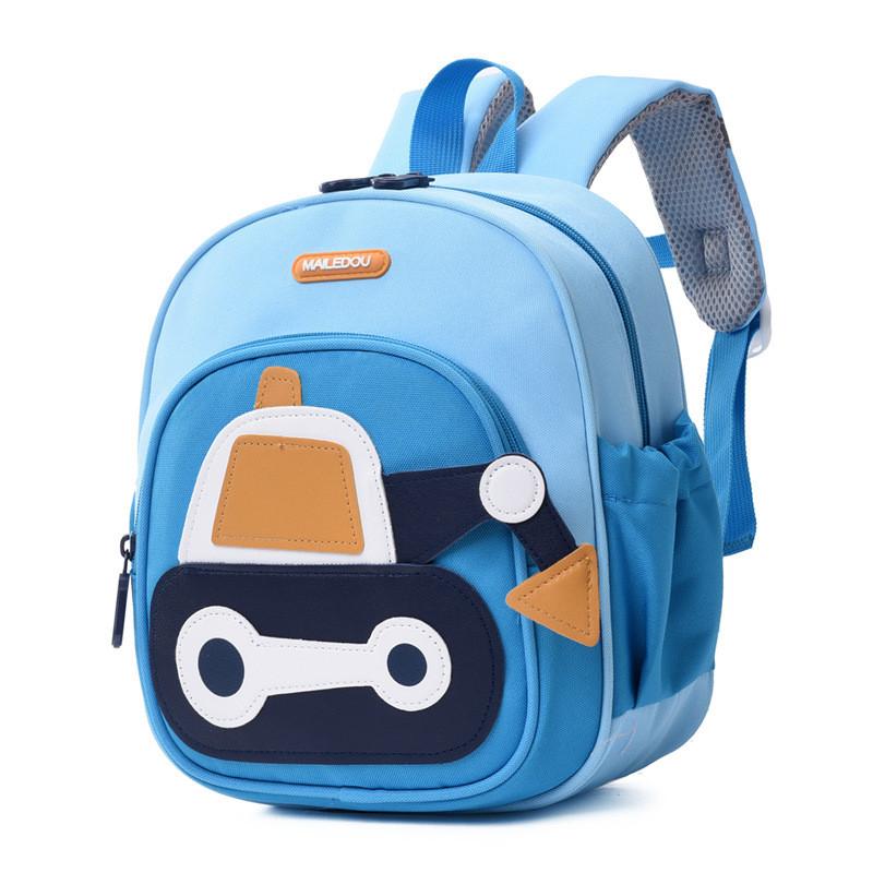 Charming Oxford Cloth Children's Backpack In Navy Blue And Light Blue For Boys And Girls School Use