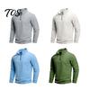 Winter Warm Clothing Men Quarter-Zip Sweatshirt, Long Sleeve Mock Neck Pullover Top, Solid Casual Color Tops Sweatshirt for Golf Office Street