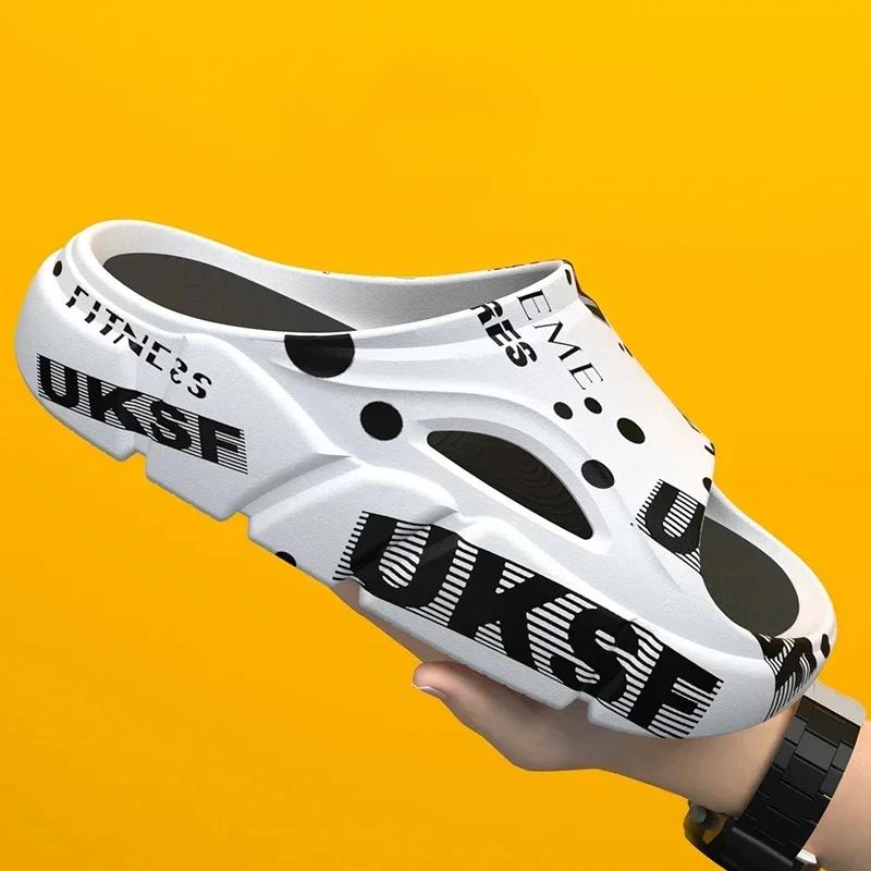 Sommer Herre Tøfler 2024 Nye Strand Tykksålede Plattform Slides Sandaler Hus Dusj Bad Fritid Sklisikre Herre Tøfler