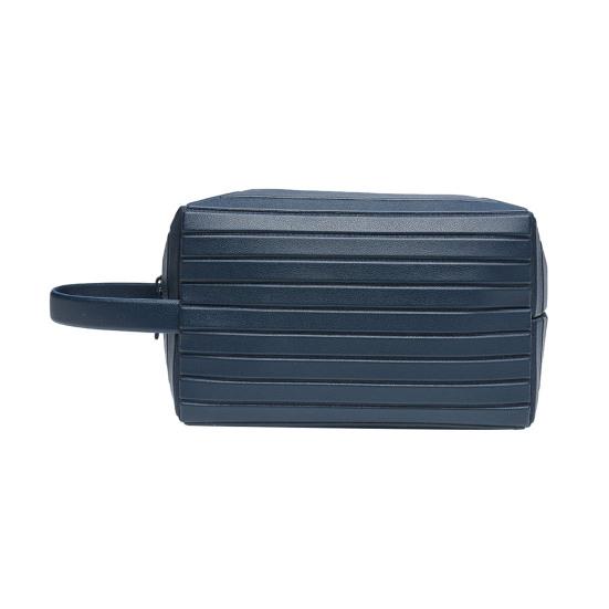 

Fold Down Cosmetic Bag Portable Travel Makeup Bag Large Capacity Foldable Makeup Pouch for Easy Access Dresser Daily Use темно-синий