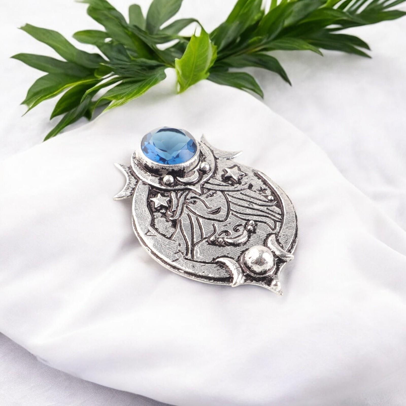 

Natural London Blue Topaz Gemstone 925 Sterling Silver Jewelry Pendant 1.63 CP-22-14