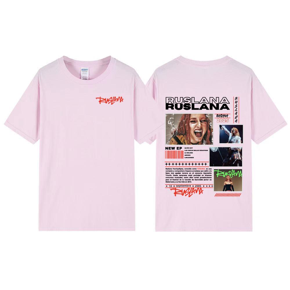 Singer Ruslana Album Tour 2025 Merch T Shirts Men Women's Clothing Fashion Aesthetic Gothic T-shirt Hip Hop Casual Cotton TShirt