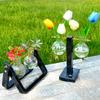 T-shaped Vase Stand Silicone Mold U-shaped for Creative Vase Rack Mold with Vase Hydroponics Plant Decoration Mold