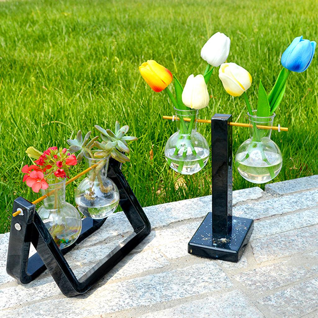 T-shaped Vase Stand Silicone Mold U-shaped for Creative Vase Rack Mold with Vase Hydroponics Plant Decoration Mold