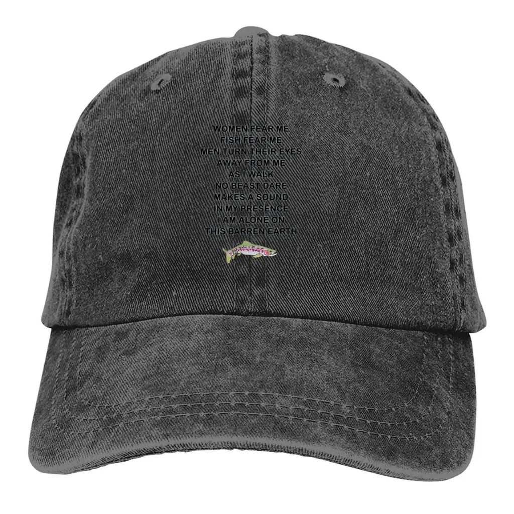 Women Want Me Fish Fear Me Meme Casquette Peaked Cap Fish Funny Sun Shade Cotton Hats For Men Women