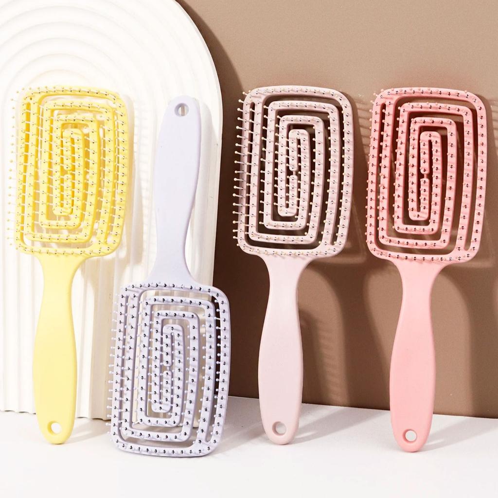 1 Piece Hollow Hair Brush - Suitable for Both Dry and Wet Use, Ergonomic, Easy To Maintain styling,Special for Real Hair Wigs