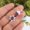 Amethyst Earrings Gemstone Jewelry, 925 Solid Sterling Silver Earrings, Gift For Women Handmade Earrings For Anniversary Gift