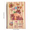 1Pc Capybara Coil Book Laser A5 High-value Horizontal Line Notebook Student Portable Stationery Holiday Gift Novelty Stationery Teacher Party Favors