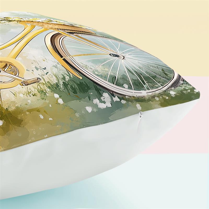 1Pc Yellow Pillow Cover For Home Living Room Bedroom Sofa Office Decorative Flowers Pillowcase Soft Throw Pillows 45*45 Cm