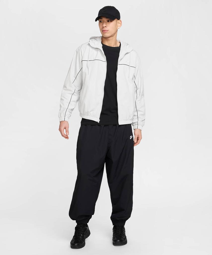 NIKE Club Oversized Woven Track Pants M - Black:White / Hq6115-010