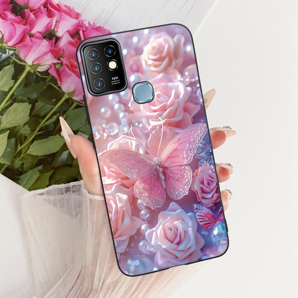 Case For Infinix Hot 10 Cover Aesthetic Cute Cat Fashion Funny Painted Bumper For Infinix Hot10 X682B X682C Casing