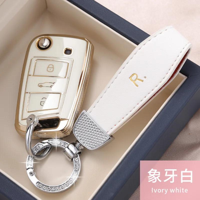 New Tpu Car Key Case Cover Protect Shell Bag For Vw Volkswagen Golf 7 Mk7 Tiguan Mk2 Seat Ateca Leon Fr 2 Ibiza Skoda Octavia