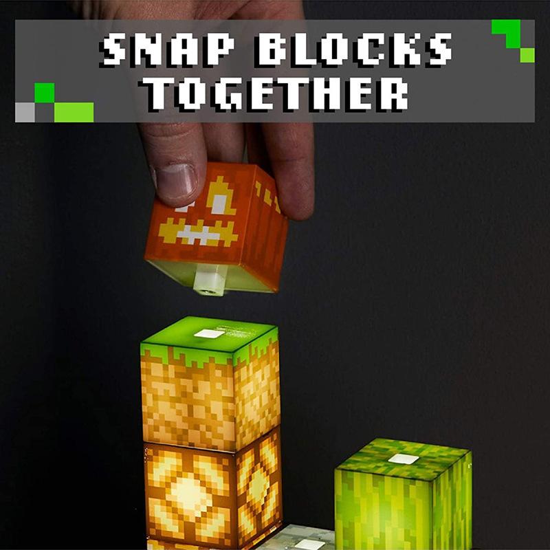 USB Minecraft Square Blocks Custom Stitching Lamp DIY Stitching Lamp
