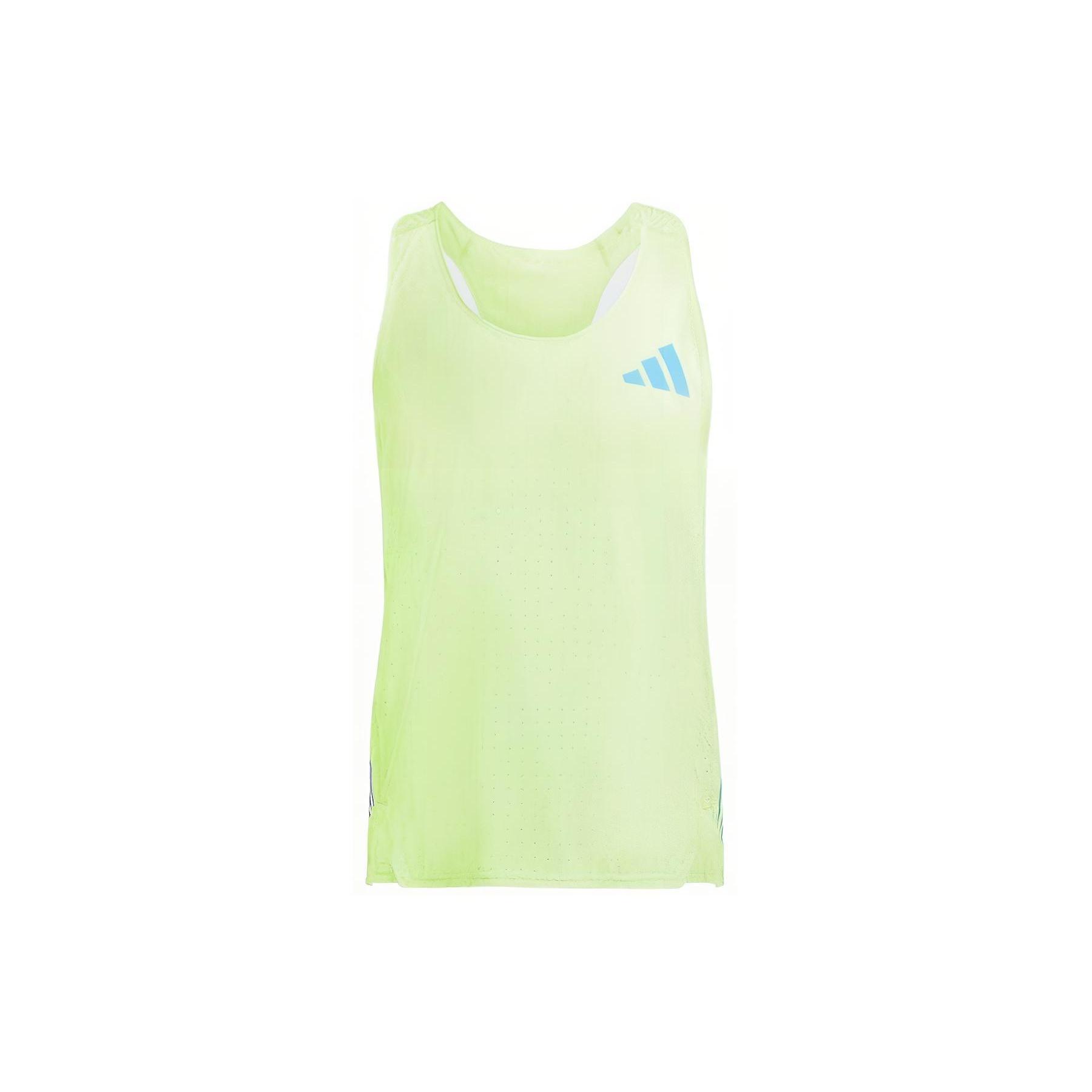 adidas Adizero Road to Records Singlet Asia Sizing Lucid Lemon Men s IT8859 XXXL