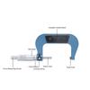 50-75mm Range Outside Micrometer 0.01mm Graduation Machinist Tool Micrometer  Measuring Diameter