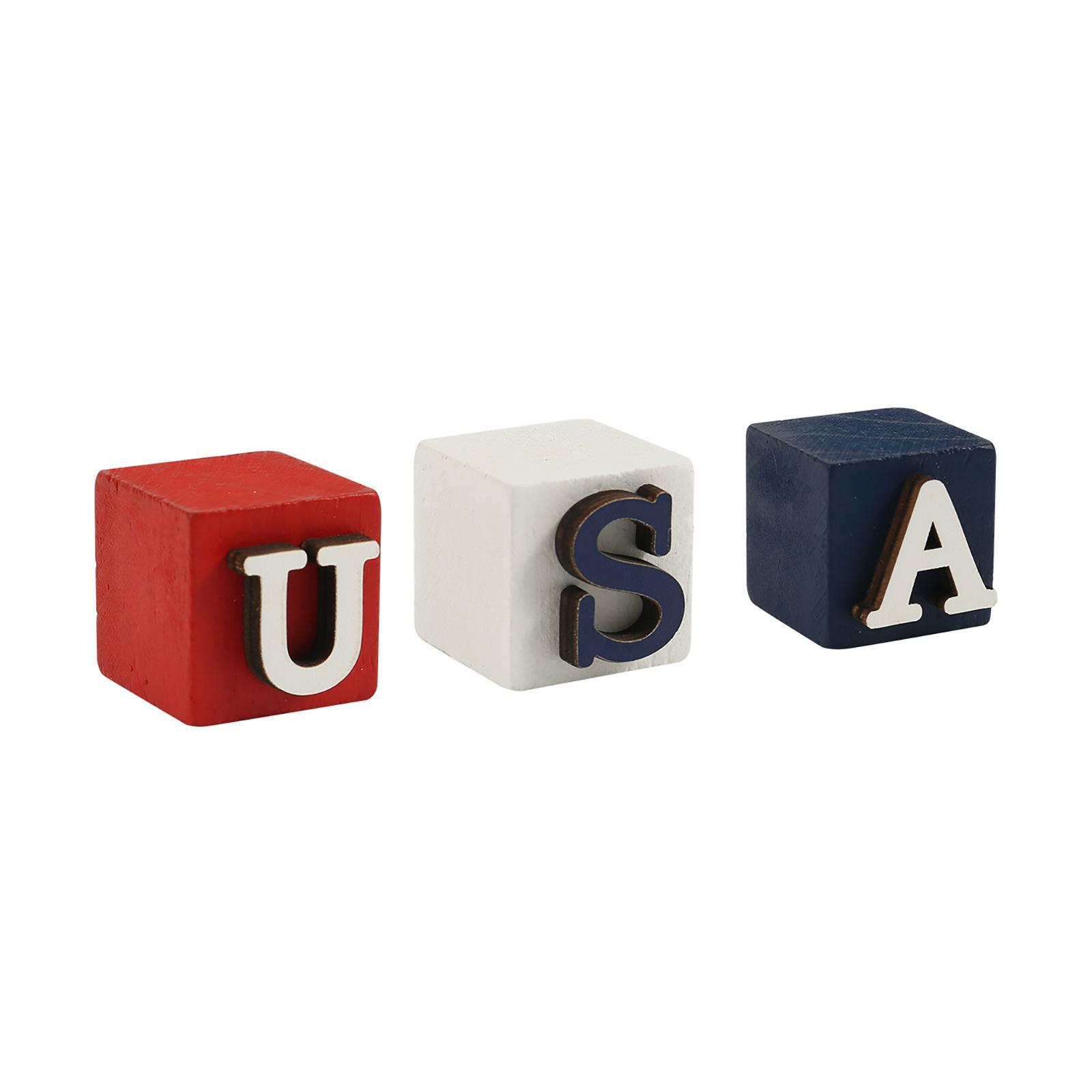 

American Independence Day Decor Wooden Tabletop Ornament Home Decoration Collection