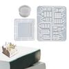 Candle Holder Silicone Mold Casting Mould Hollow House Design Silicone Candle Stand Mold For Plaster Resin Chocolate Jelly