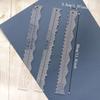 3 Stück Acryl Papierrisslineal Gezackte Kantenlineal Unregelmäßige Kante Bastel-Mess-Schneidwerkzeug für Scrapbooking Kartenherstellung