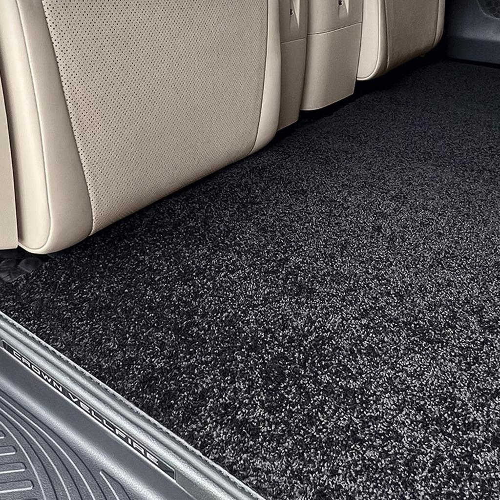 Toyota Alphard 30 Series Hybrid Floor Seat Rug with Scratch and Stain Rail Custom Easy Installation [Beyond Self] Mats, Second-Row Logo, Carpet,