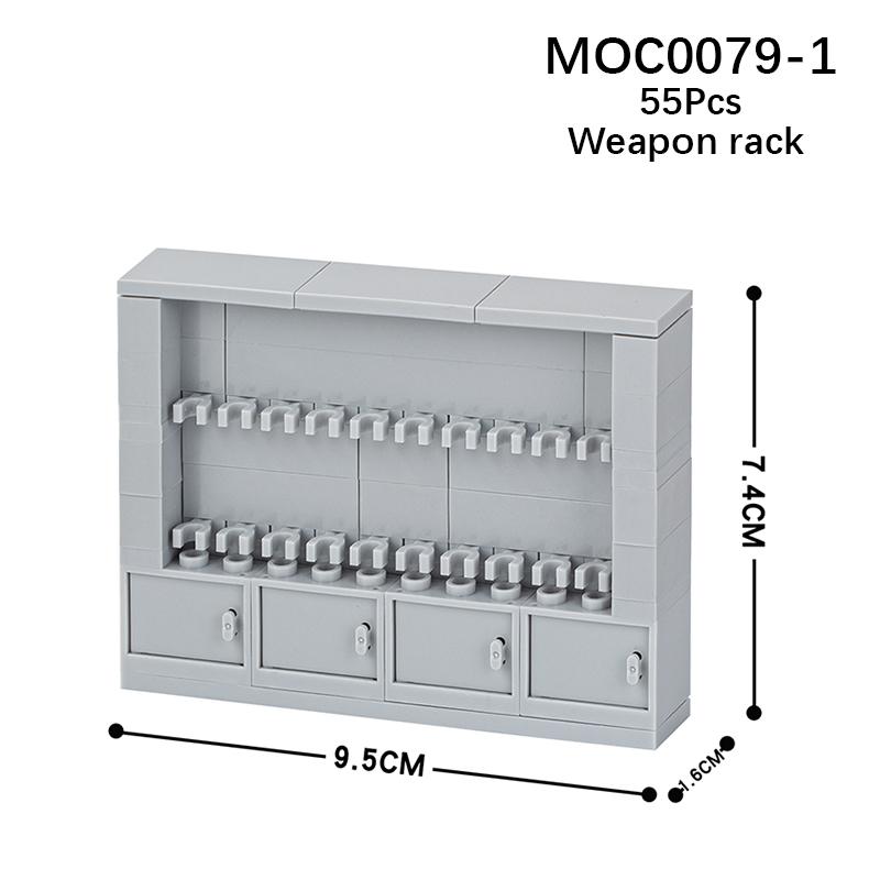 MOC Weapon Rack Bricks WW2 Gun War Military Sniper Rifle Compatible Figure Building Blocks Friends Gift Toys For Children Adults