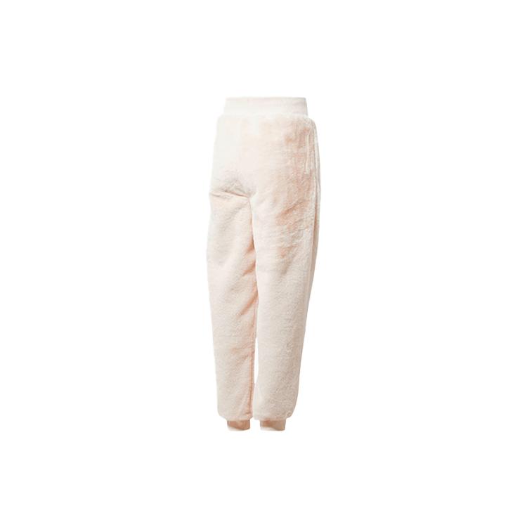 Puma Faux Fur Cuffed Casual Pants Women Bottoms White 597871-23