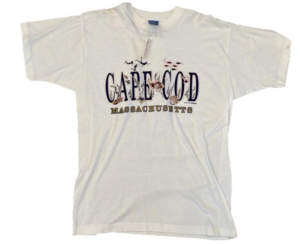 Vintage 1995 Cape Cod Massachusetts T Shirt L Fruit of the Loom Single Stitch Unisex T-Shirt L