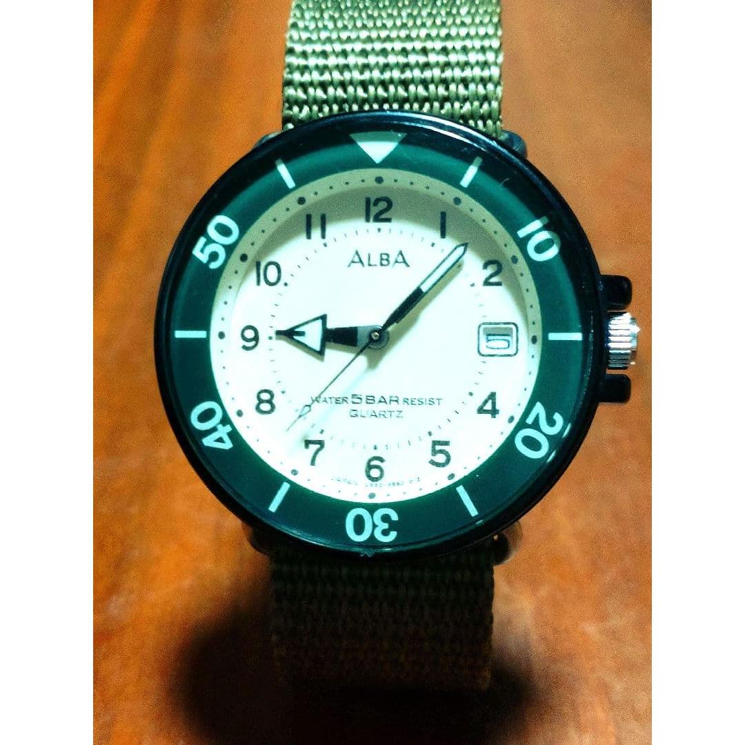 Seiko Alba Men s Quartz Watch Working Item Battery Replaced Date