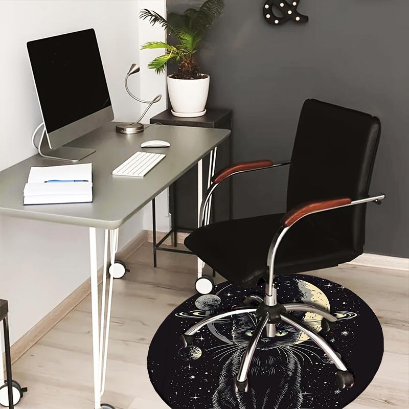

1pc Office Carpet Chair Mats Space Cat Adventure Perfect for Decorating Office Chairs, Living Rooms, Or Bedrooms.YDT189 80cm by 80cm