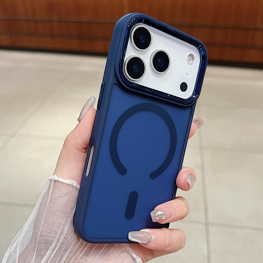 Luxury Matte Clear Shockproof Magnetic Case for iPhone 17 Air 16E 15 14 13 12 11 Pro Max Plus For Magsafe Metal Lens Armor Cover