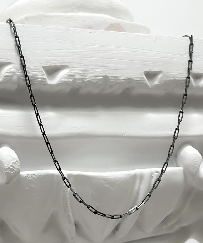 Blessed Bullet Square Chain Necklace_Silver 925_Antique Silver/Black Silver/Rose Gold/Gold