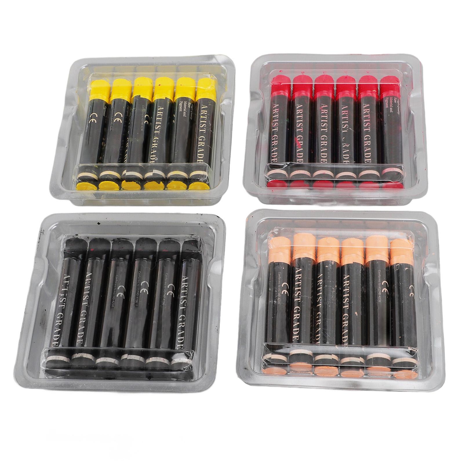 

Набор масляной пастели 24 шт. Черный Красный Желтый Телесный цвет Высоконасыщенные Мягкие Масляные Мелки для Рисования Граффити Создания Искусства