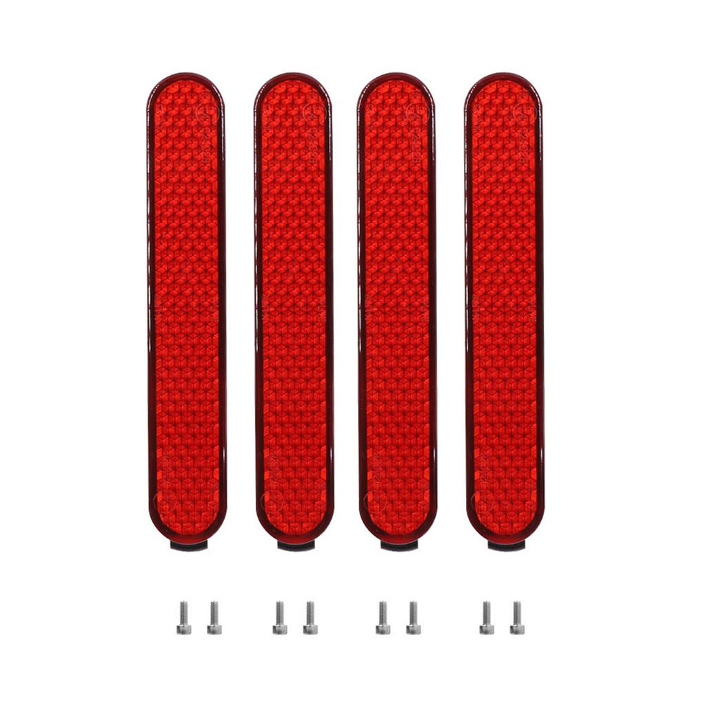 2Set Electric Scooter Side Reflective Strap Safety Tube Night Reflector Scooter Rear Wheel Protective Decorative Shell