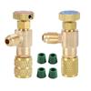2pcs Liquid Safety Valve R410A R22 Air Conditioning Refrigerant 1/4 "Safety Adapter