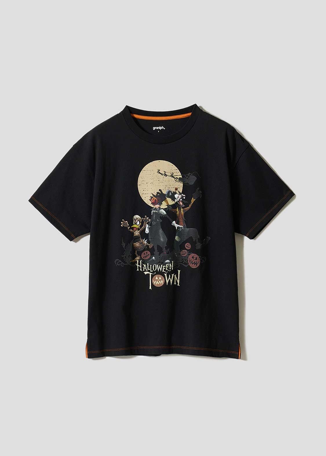 GraniphKingdom Hearts Halloween Town Big Silhouette T-Shirt Size SSXL Black