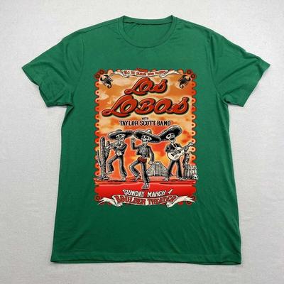Los Lobos Band Grünes T-Shirt Kurzarm Baumwolle Alle Größen Unisex T-Shirt BL1424