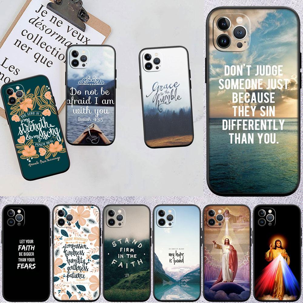 PP10 Bible Verse Jesus Soft Shell Phone Case for Samsung Galaxy S20 S21 S22 Ultra FE + Plus A21S A22 A24 A25 A26 A30 A30S A31