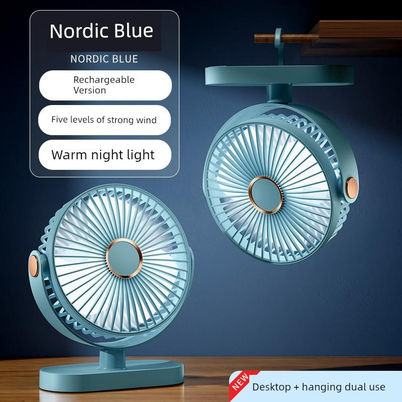 2024 New Model Desktop Mini Fan, Rechargeable, Silent, Small, Portable, Suitable for Students and Office Desks