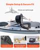 Kayak Seat, 2 Pack 12 mm Thick, Universal Paddle Board Seat with Back Support, Sit-on-Top Soft Padded Cushion with Storage Bag & Adjustable Straps for